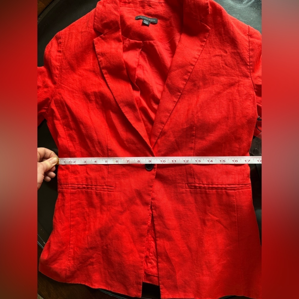 Saks Fifth Avenue Red Jacket Brand NWOT - Picture 13 of 14